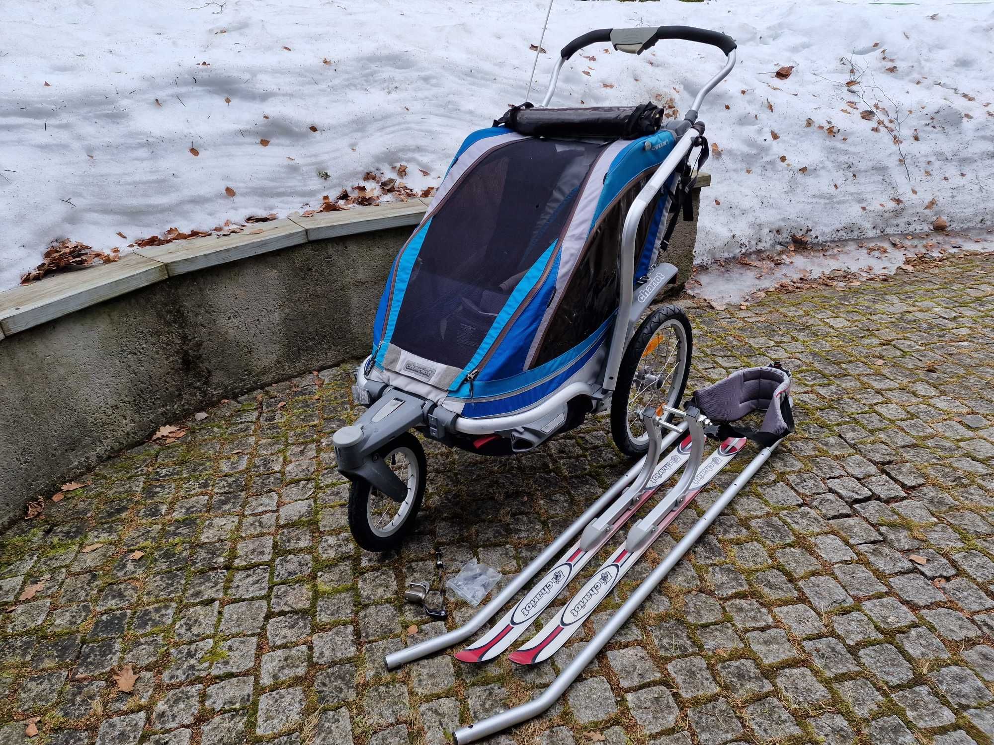 Thule Chariot Chinook 1 osobowa Przyczepka rowerowa wózek + SKISET