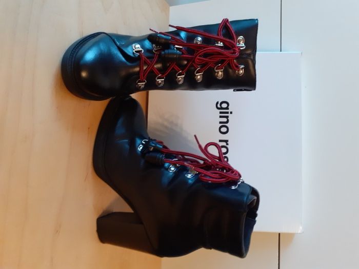 Stylowe czarne botki MIZUKI Gino Rossi - rozmiar 37