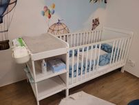 Woodies Classic Cot Bed 140×70cm wraz z materacem high premium