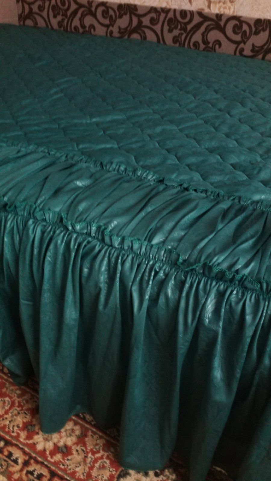 зелене покривало простинь одіяло на ліжко/диван