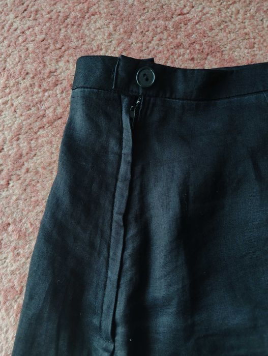 Spódnica czarna lniana