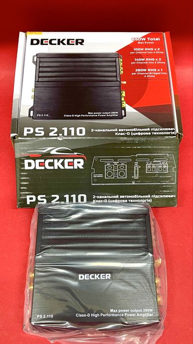Підсилювач Decker PS 2.110 2-канальний автомобільний/2*100Вт