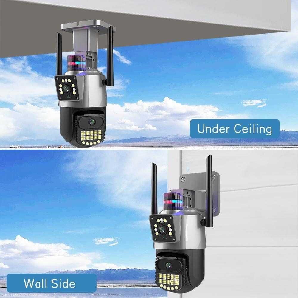 Наружная 8-мегапи 4K Wi-Fi камера с двойным объекти Водонепроницаемая