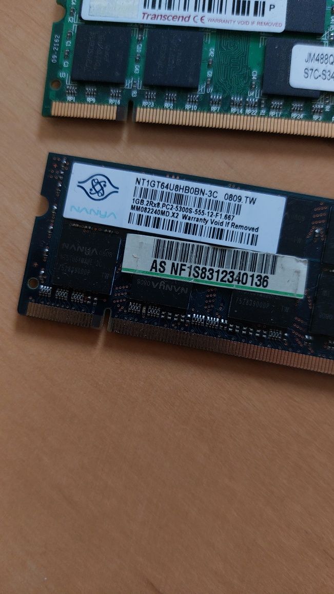 оперативна память ddr 2 , 1gb + 1gb