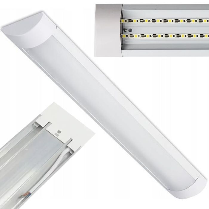 Lampa sufitowa LED 60cm 18W 6500K zimna natynkowa plafon świetlówka