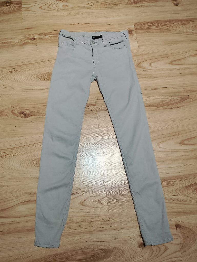 Szare Damskie Spodnie Jeansowe Dżinsowe Emporio Armani