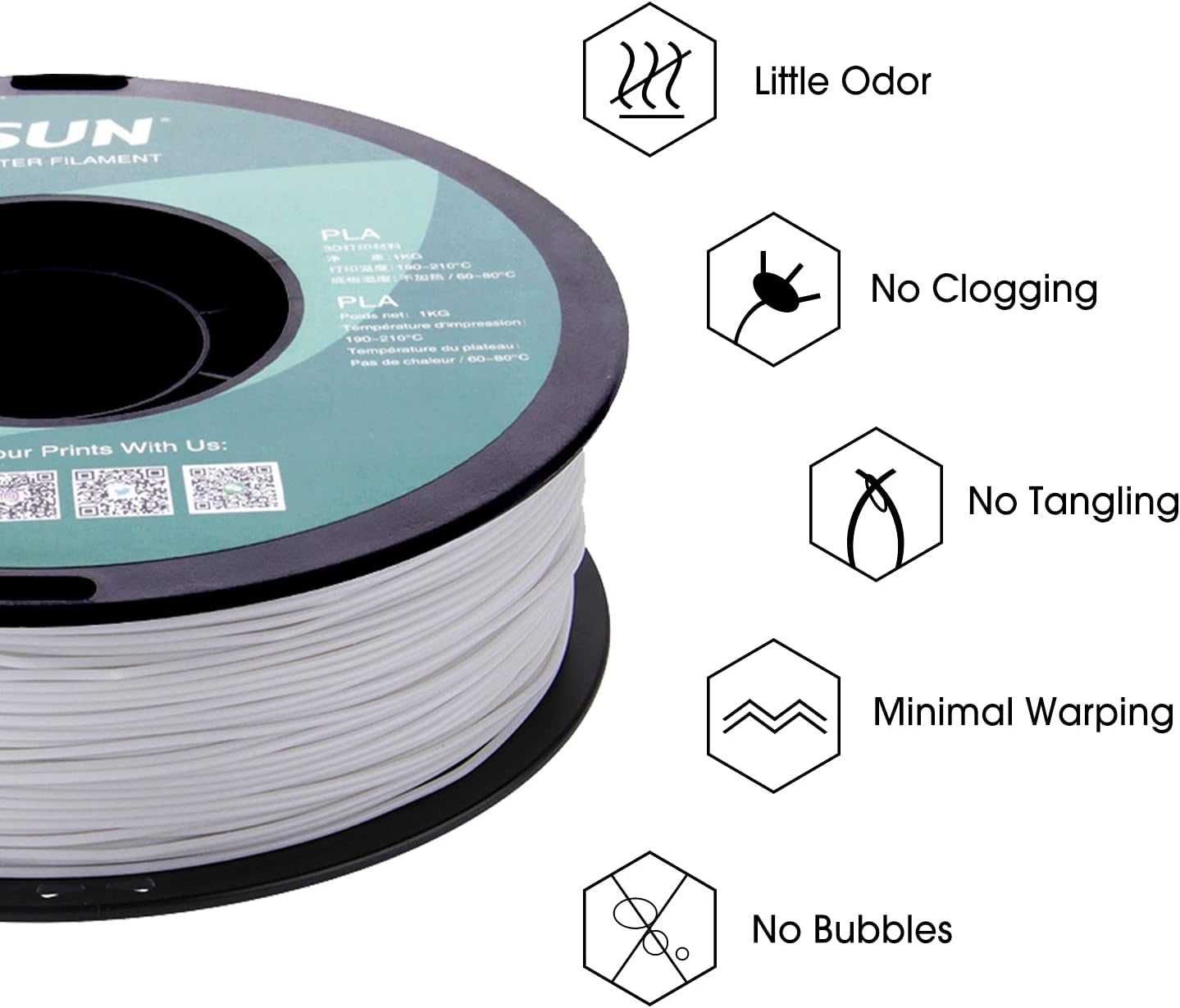 eSUN Filament do Drukarek 3D, Swiecący w Ciemności  1.75mm 0.85kg