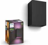 Kinkiet ogrodowy Philips Hue czarny zintegrowane źródło LED 8 W