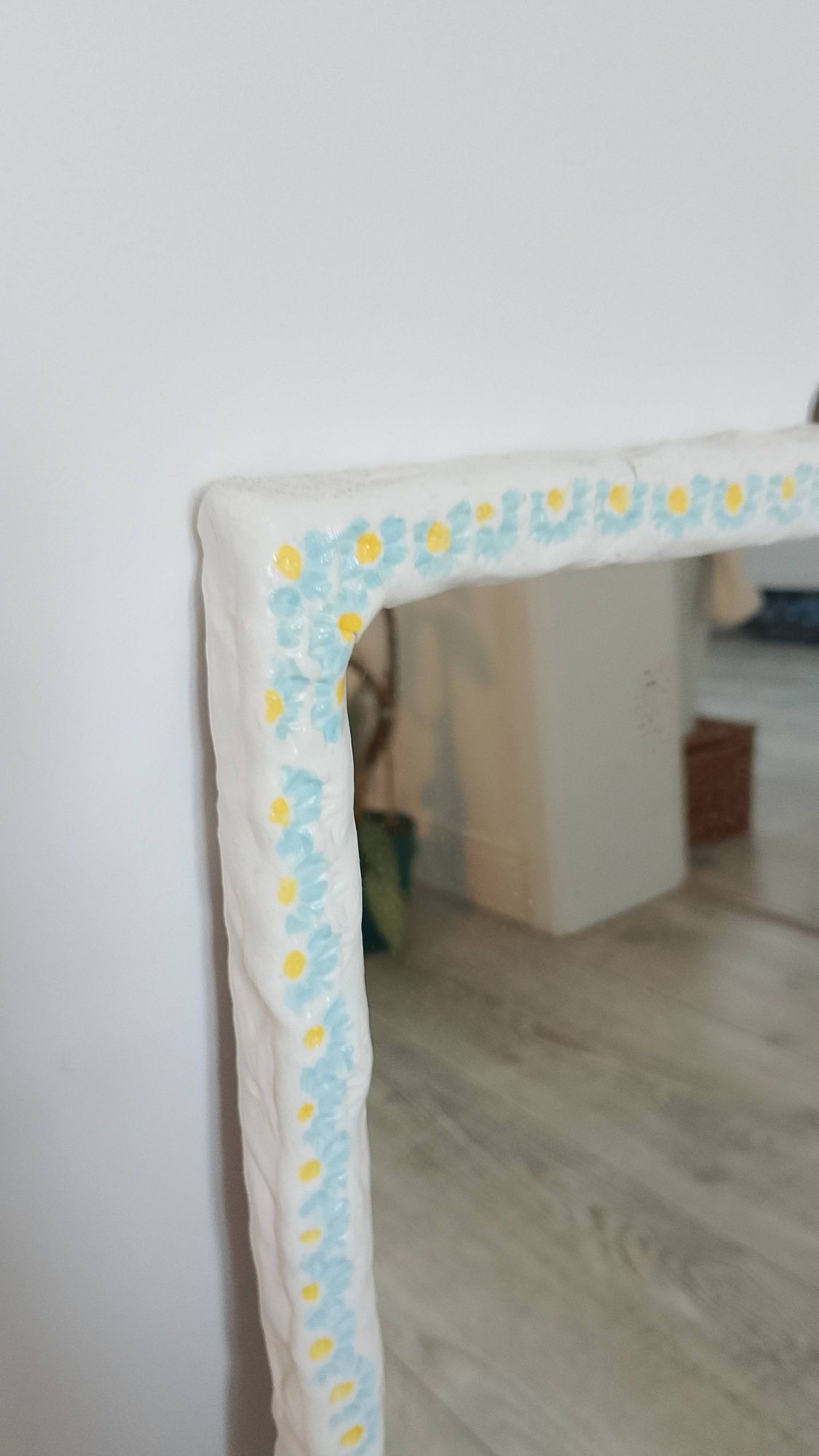 Stare lustro handmade retro zdobione