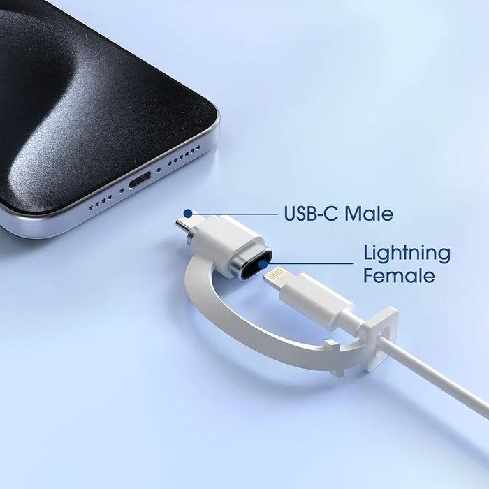 Кабель-адаптер TechMatte Lightning - USB-C Type-C