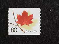 Filatelia - Canadá – Selo autocolante Folha de Acer, 2003
