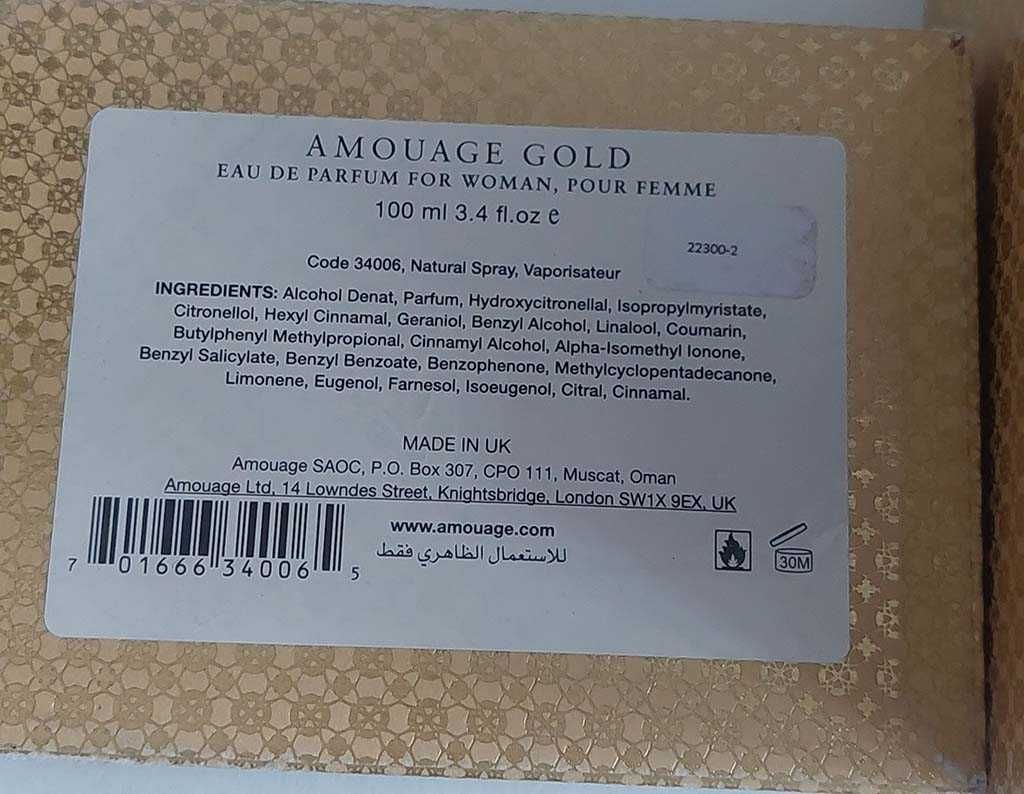 Amouage Gold 100ml edp oryginał