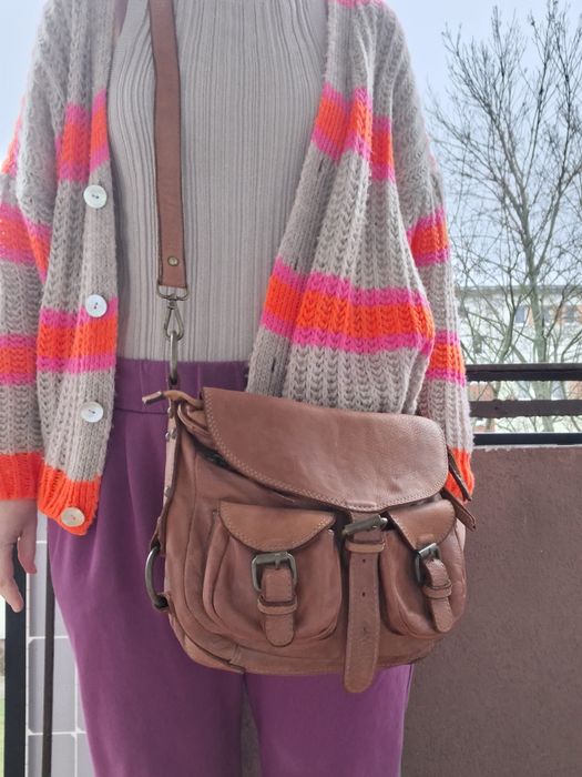 Torba skóra listonoszka włoska