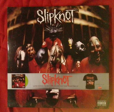 Box oficial Slipknot - vinil verde + t-shirt M