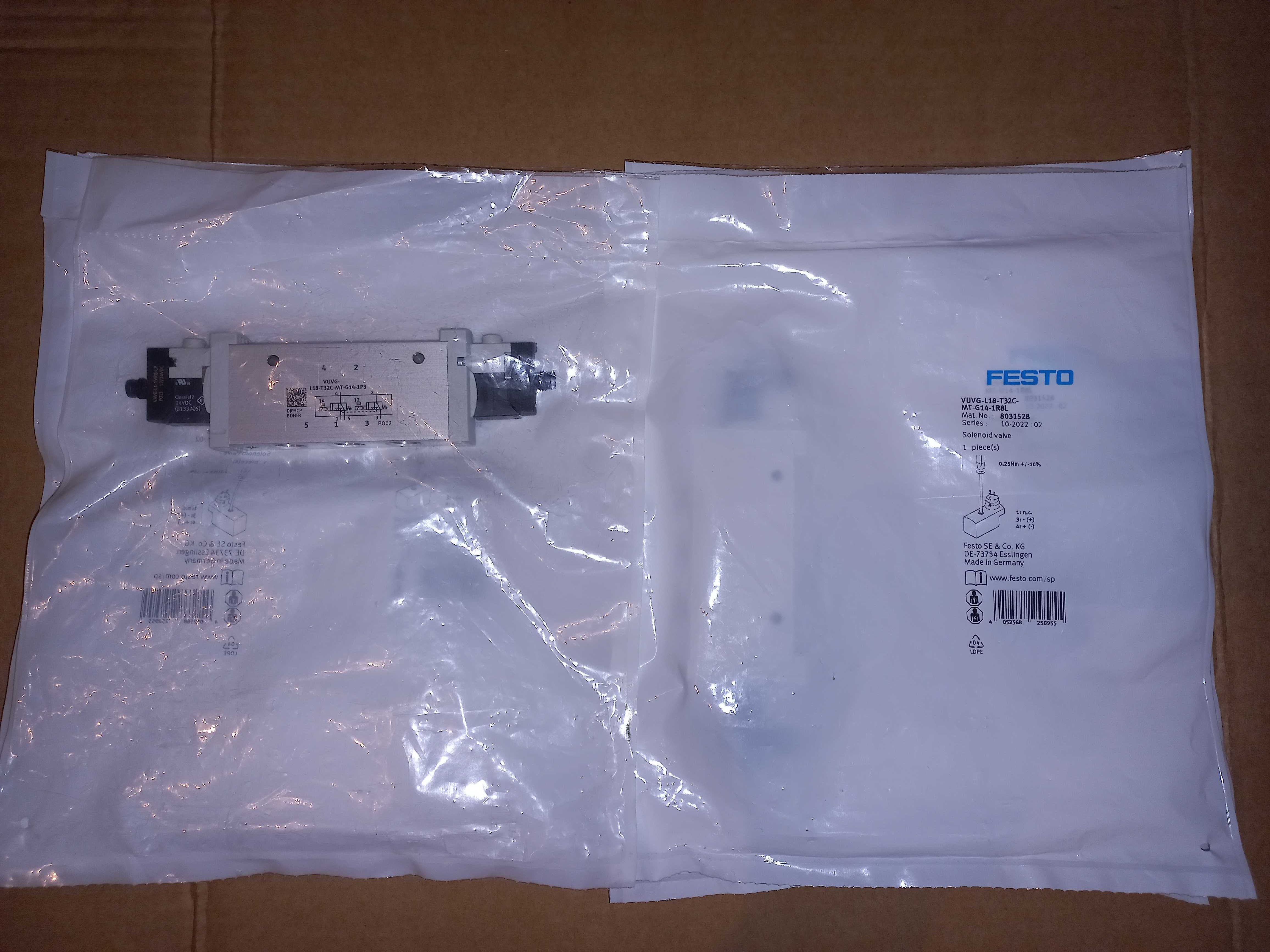 Zawór FESTO -  VUVG-L18-T32C-MT-G14-1R8L, 2x3/2 zamknięty monost,, 18