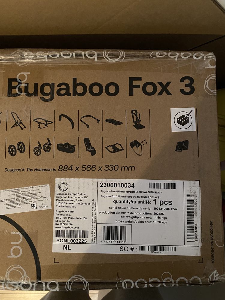 NOWY! Wózek Bugaboo Fox 3 Mineral Black Washed