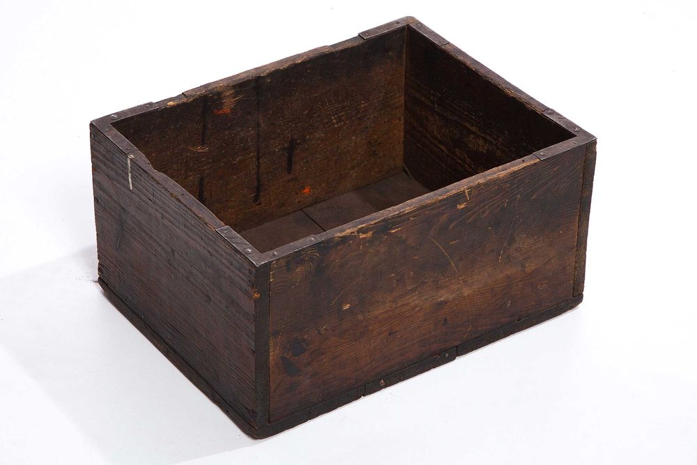 Skrzynia skrzynka drewniana retro pojemnik doniczka 39,5 30,5 20 cm 3