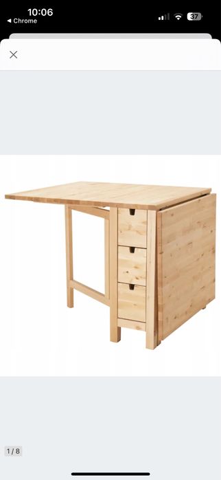 Stół rozkladany Norden Ikea drewniany