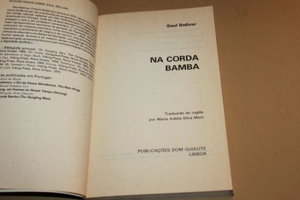 Saul Bellow Na Corda Bamba