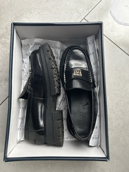 Buty damskie półbuty mokasyny  loafersy skóra Badaura 39