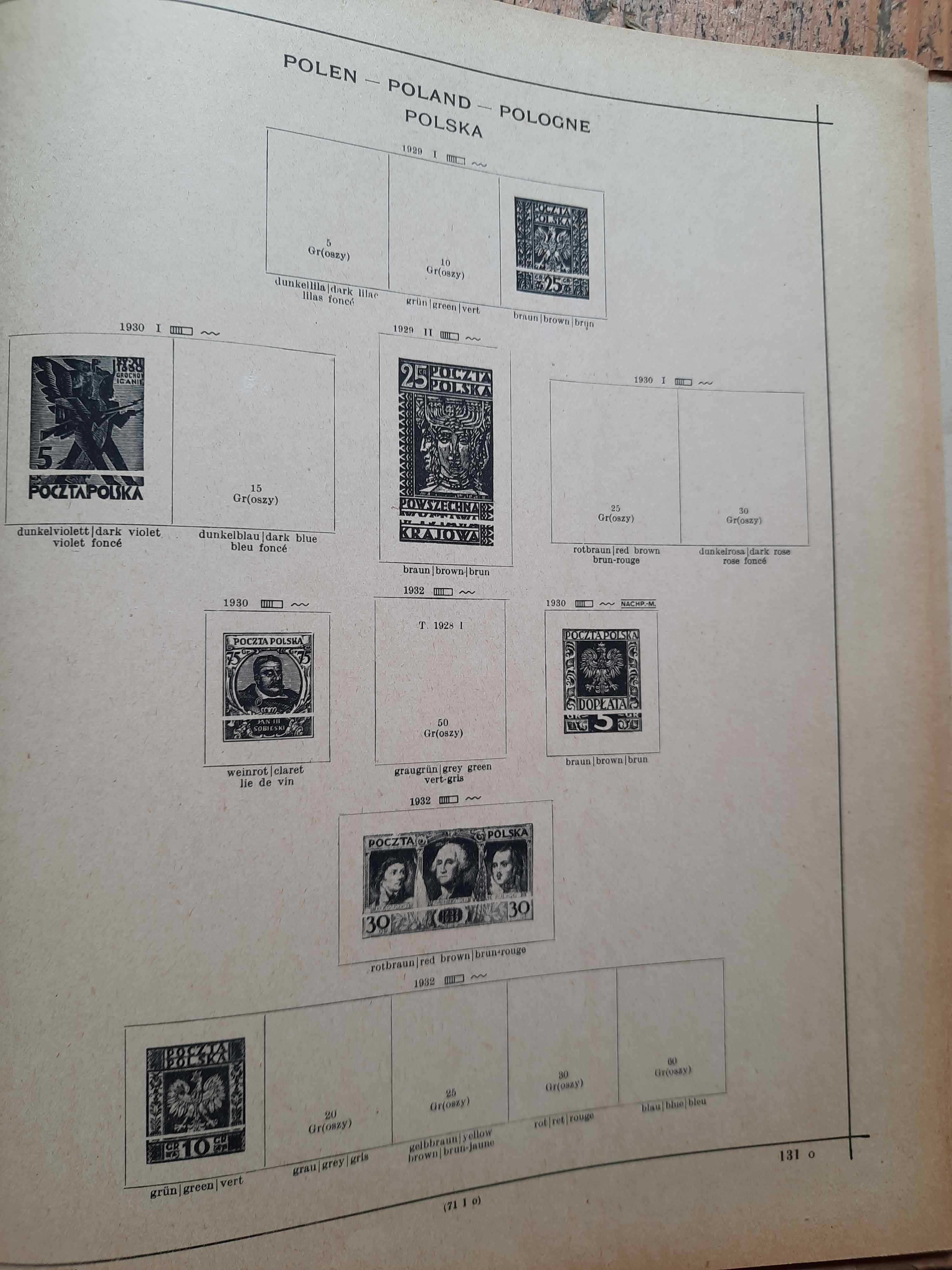 SCHAUBEK Album na znaczki pocztowe ok. 1930 Polska Litwa Holandia