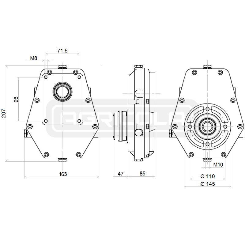Multiplikator Mały 1:3.8 Gnia + Pompa Gr2 28l + Wl
