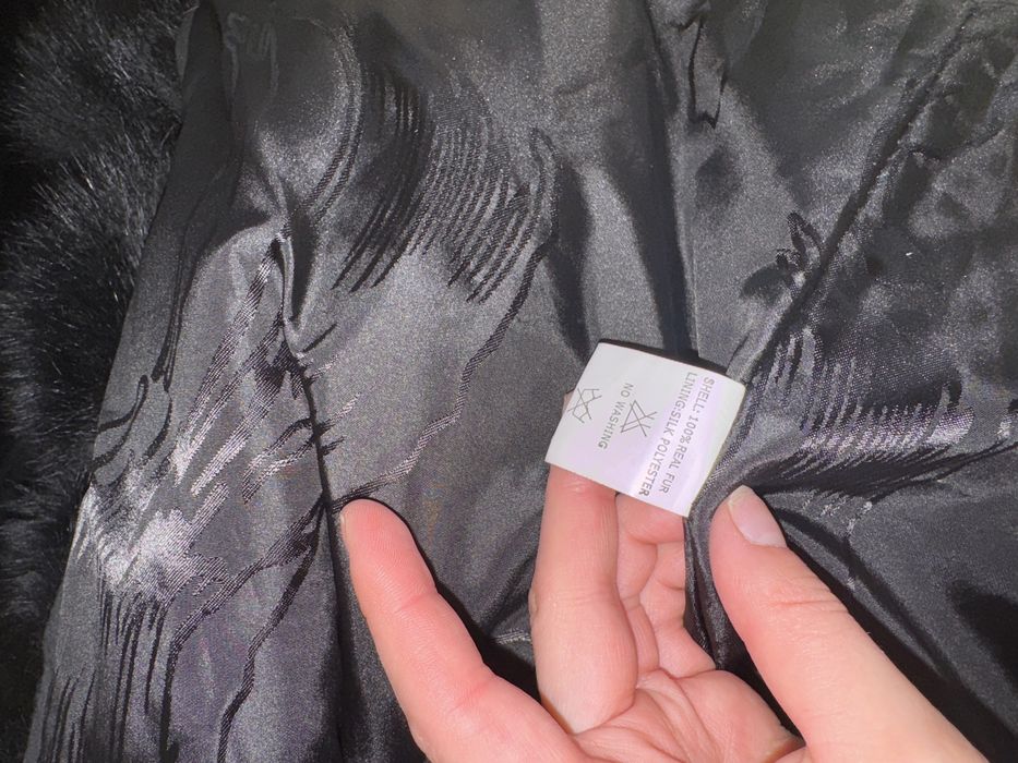 Futro krótkie naturalne z lisa czarnego s/m kamizelka 2 w 1 nowe gęste