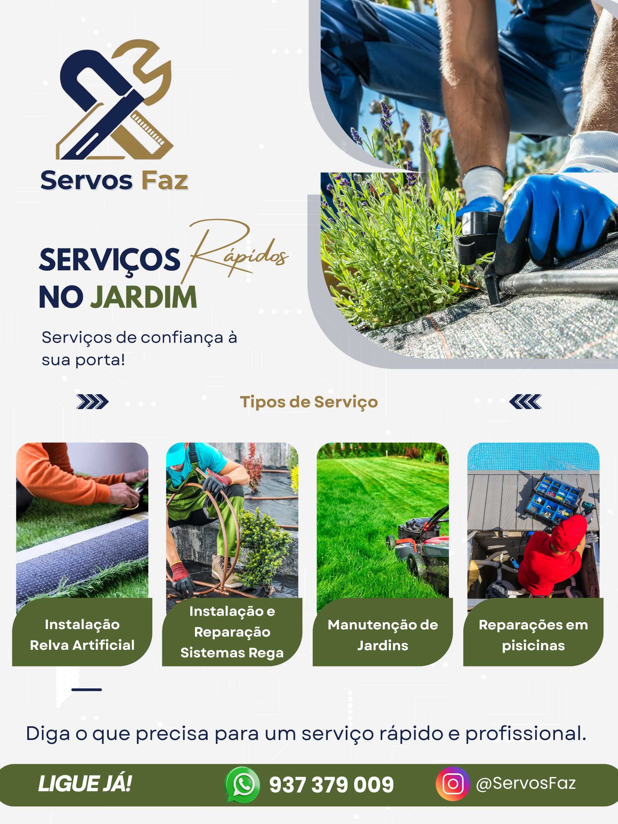 Serviços Rápidos de Eletricidade, Canalização, Pintura, Jardinagem