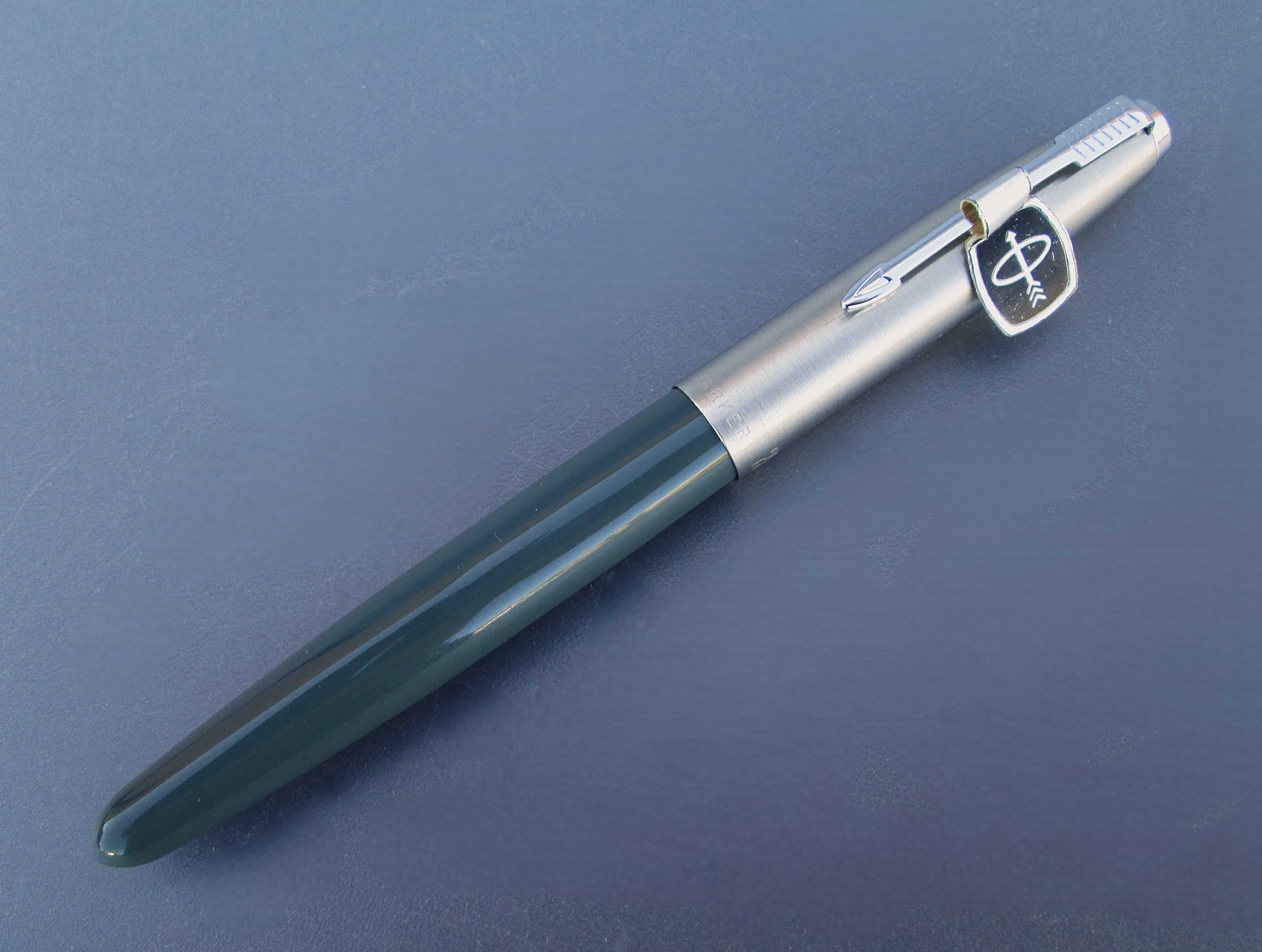 1960's Caneta Tinteiro PARKER 21 Navy Grey c/ aparo EF - NUNCA USADA