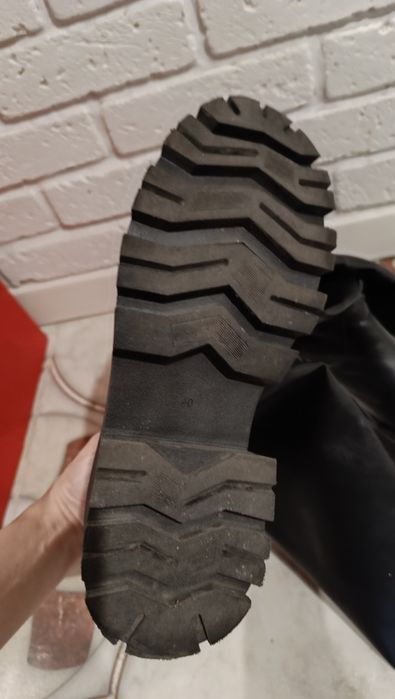 Зимові шкіряні ботфорти