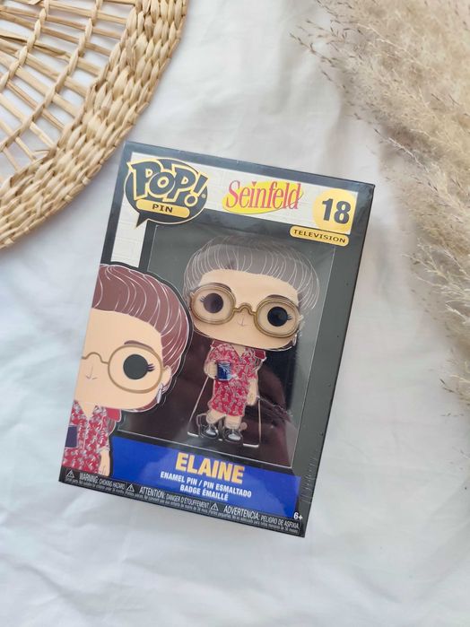 Duży pin kolekcjonerski, przypinka Funko Pop! Pin Seinfeld Elaine 18