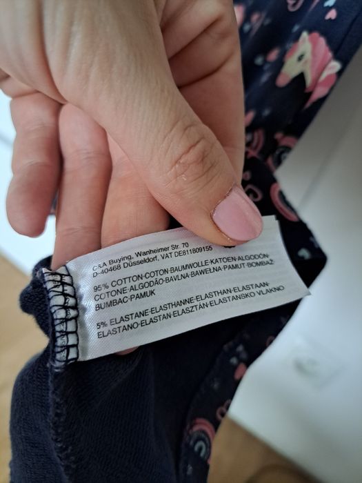 Sukienka C&A 116 jednorożec falbanki