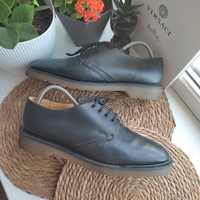 Винтажные кожаные ботинки туфли dr. martens solovair made in england