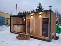 Sauna ogrodowa nowoczesna