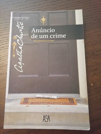 Livro Agatha Christie "Anúncio de um Crime"
