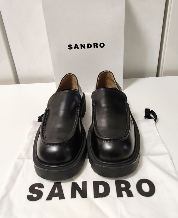 Sandro Paris лофери із натуральної гладкої шкіри