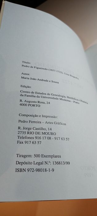 Pedro de Figueiredo, Uma Biografia - Maria João Andrade e Sousa