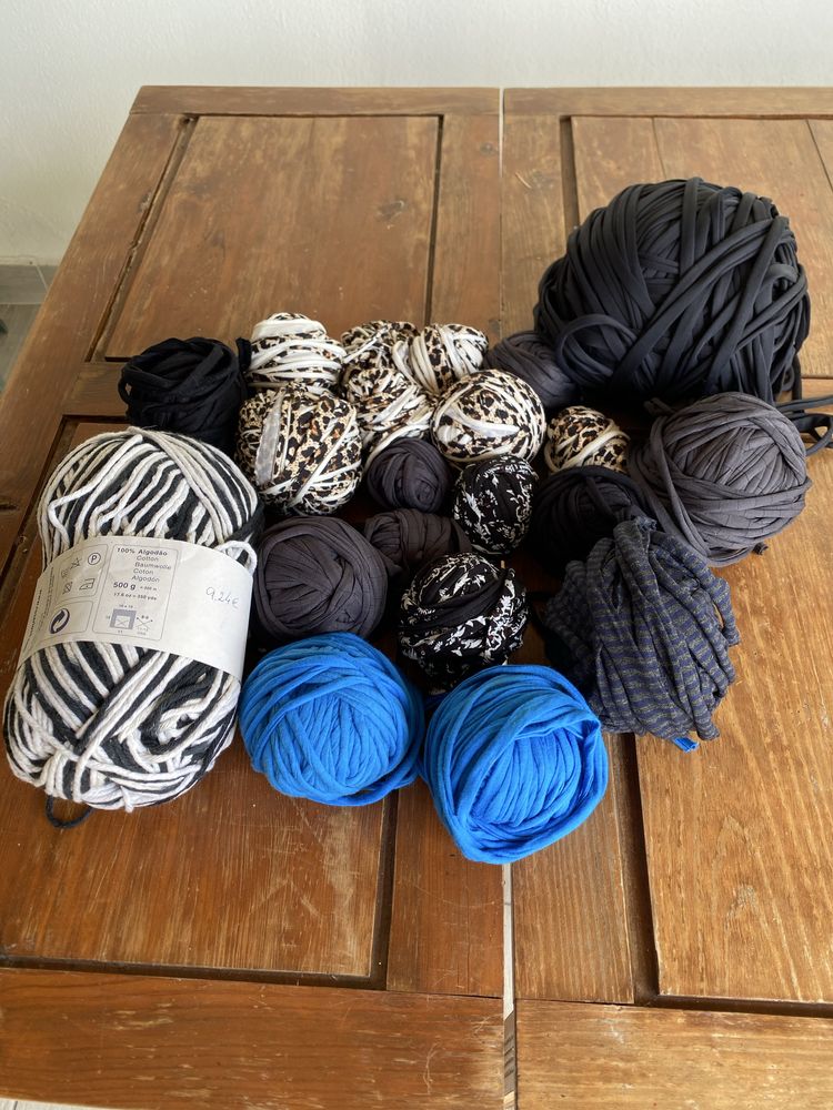 Novelos de lã para crochet
