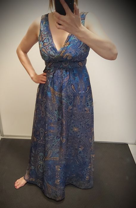 Długa letnia zwiewna sukienka rozm. S