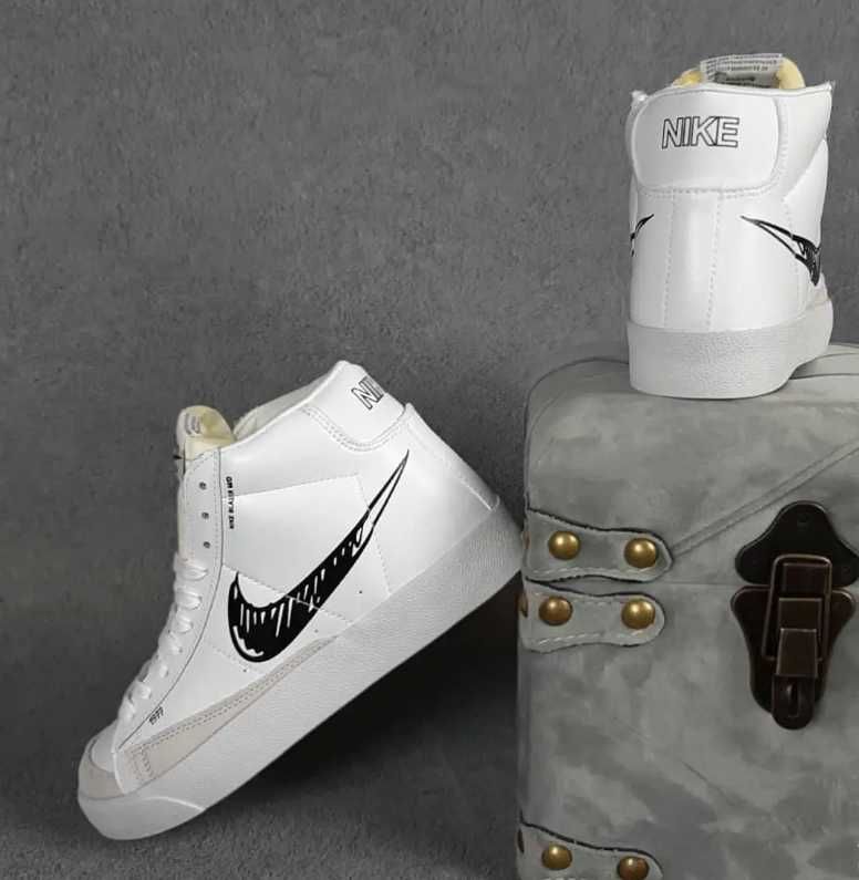 Стильные Кроссовки Nike Blazer Mid 77 Эко-кожа (41,42,43,44,45 Размер)