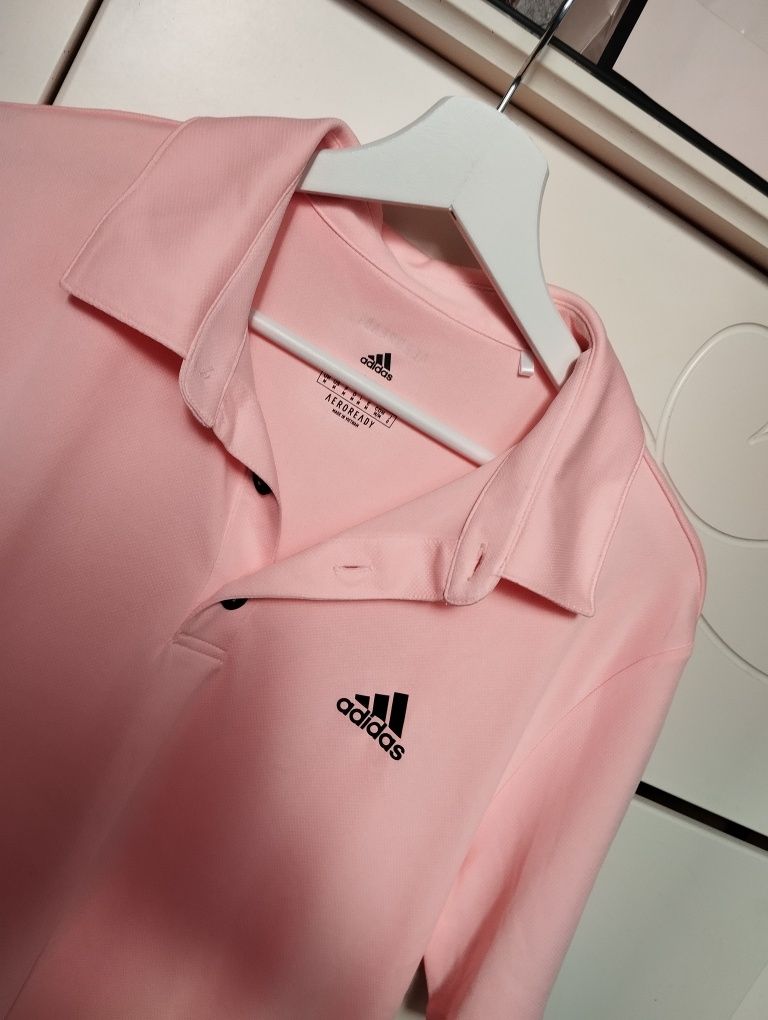 Koszulka męska t-shirt Adidas pomarańczowa morelowa jasna rozmiar M