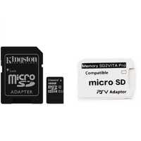 Kit  Adap. de Cartão de Memória MicroSD Para PS Vita+Cartão de Memória