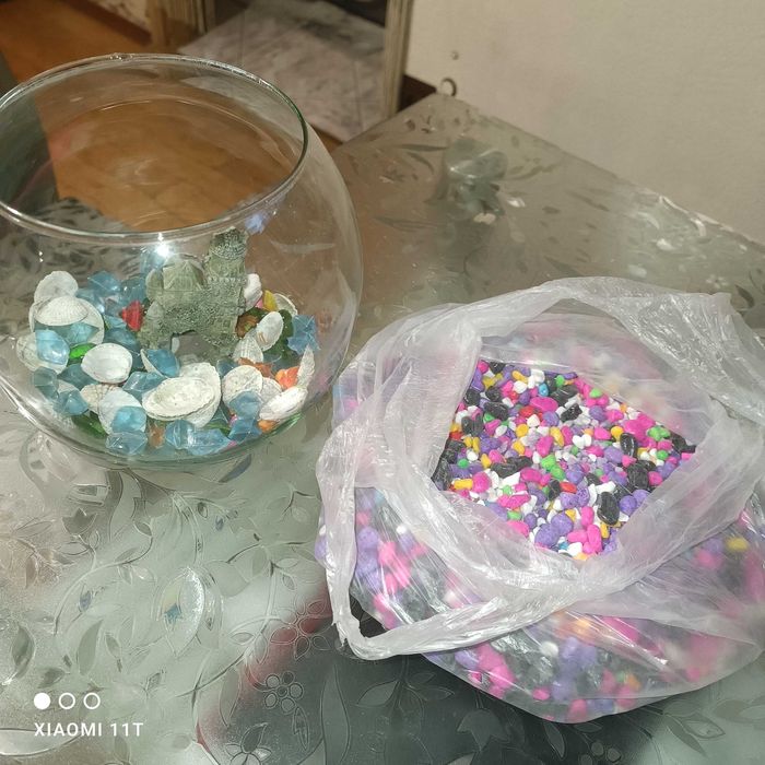 Akwarium-szklana kula.