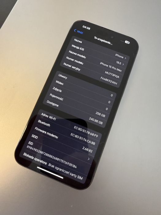 Iphone 15 pro max 256gb bateria 100%