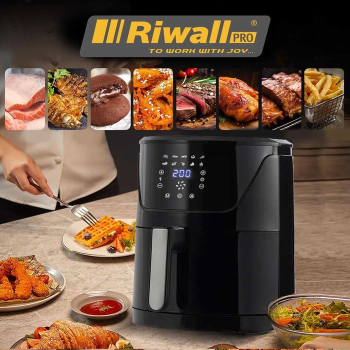 nowa frytkownica beztłuszczowa riwall air fryer 7l duża xxl rodzinna