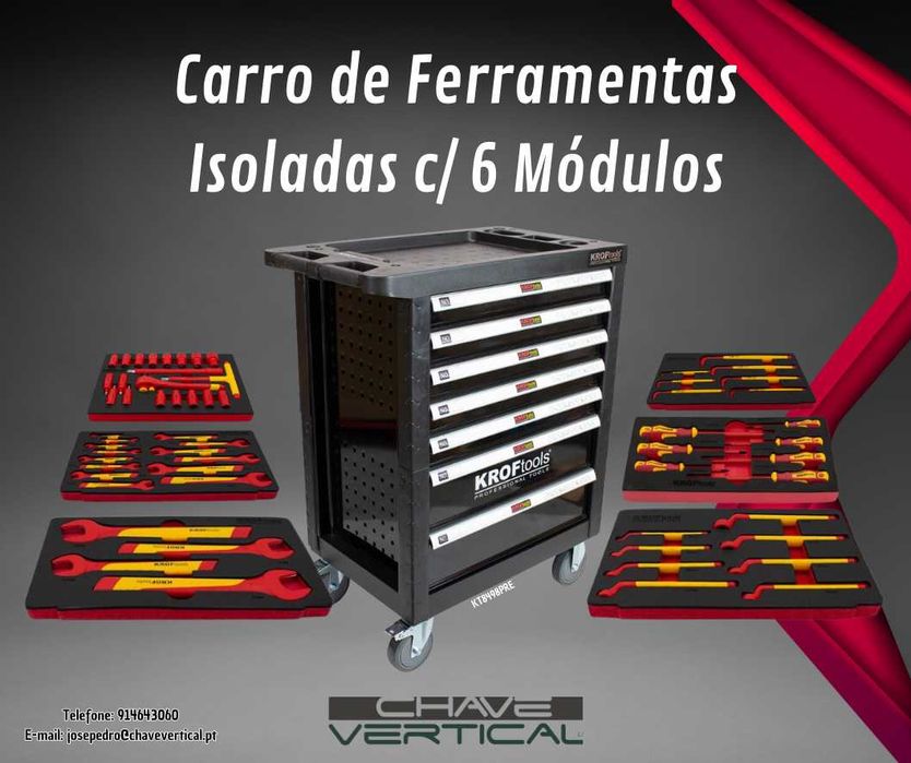 Carro de Ferramentas Isoladas c/ 6 Módulos  JR19
