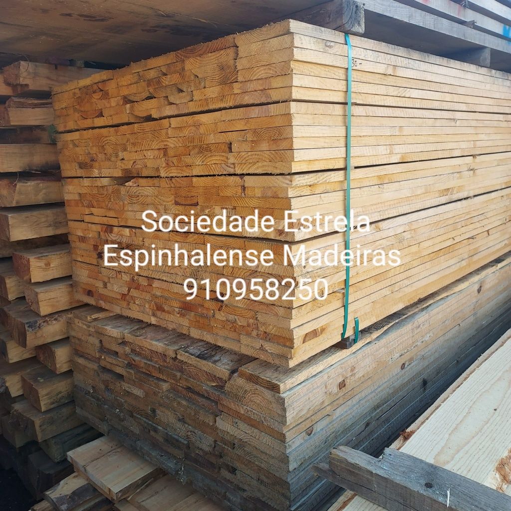Cofragem corrente e de  medida fixa e barrotes