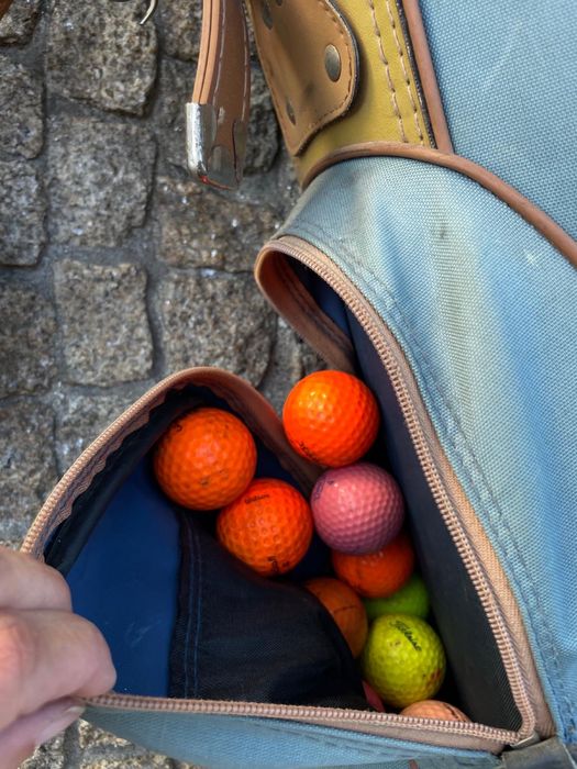 Conjunto saco e tacos de golfe