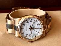 Rolex Oyster Perpetual Date złoty, oryginalna złota bransoleta