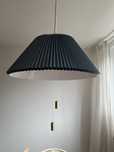 Lampa meduse pendant light plisowany regulowany klosz niebieska